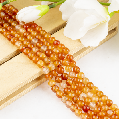 Carnelian Beads, Natural Round Crystal Beads 4mm to 12mm  DestGlow
