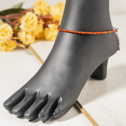 Red Carnelian Crystal anklet for Healing, Protection &amp; Grounding – Natural