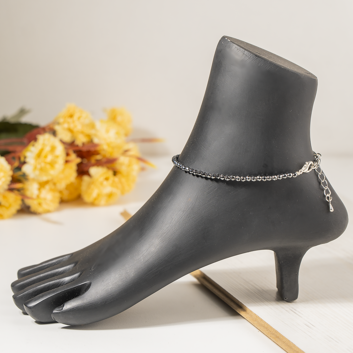 Hematite Crystal anklet for Healing, Protection &amp; Grounding – Natural  DestGlow