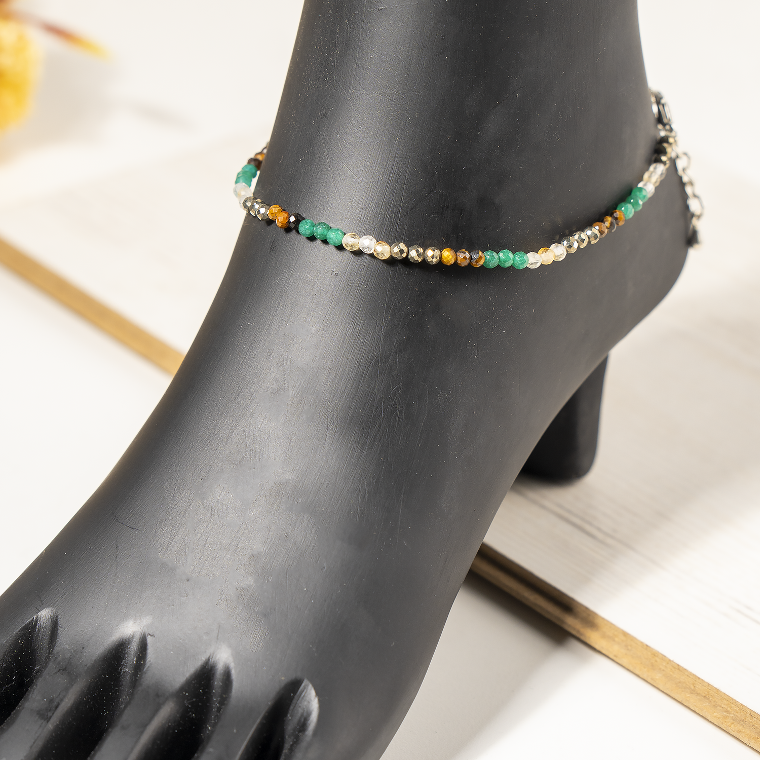 Money Magnet Crystal anklet for Healing, Protection &amp; Grounding – Natural