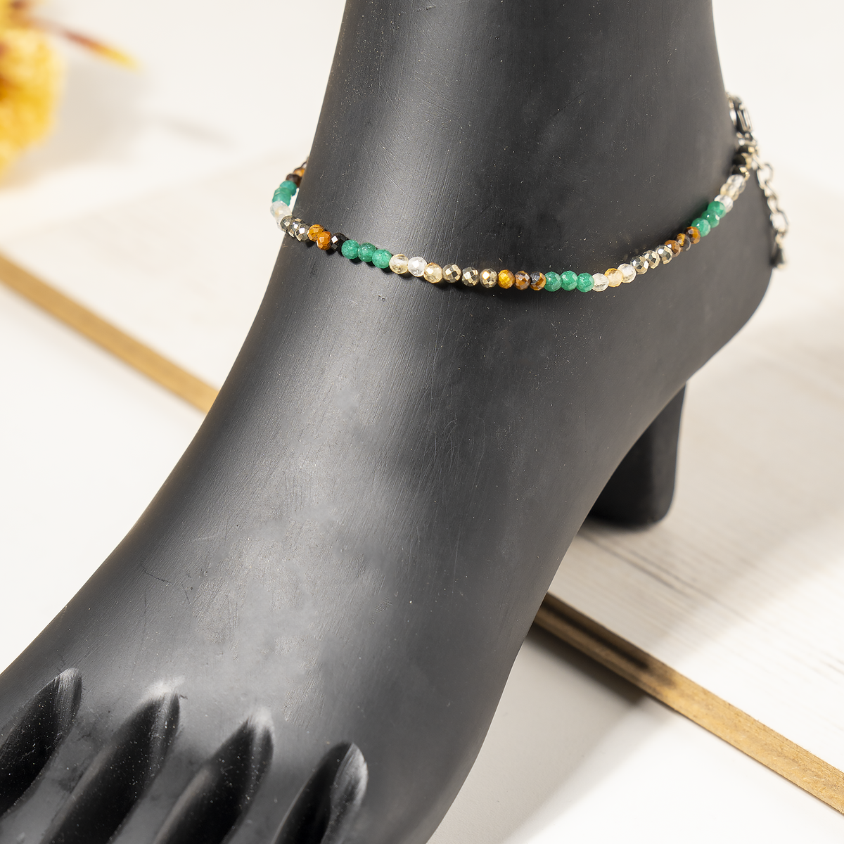 Money Magnet Crystal anklet for Healing, Protection &amp; Grounding – Natural