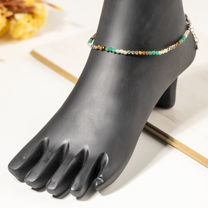 Money Magnet Crystal anklet for Healing, Protection &amp; Grounding – Natural