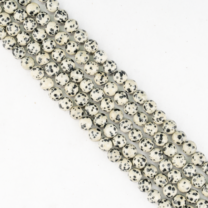 Dalmatian Jasper Beads, Natural Round Crystal Beads 4mm to 12mm  DestGlow