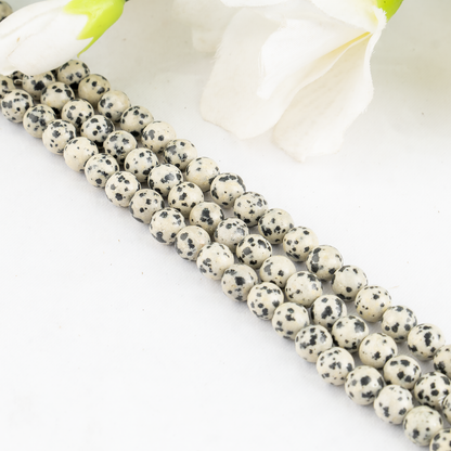 Dalmatian Jasper Beads, Natural Round Crystal Beads 4mm to 12mm  DestGlow