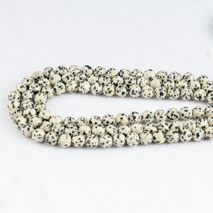 Dalmatian Jasper Beads, Natural Round Crystal Beads 4mm to 12mm  DestGlow