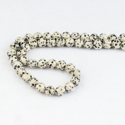 Dalmatian Jasper Beads, Natural Round Crystal Beads 4mm to 12mm  DestGlow
