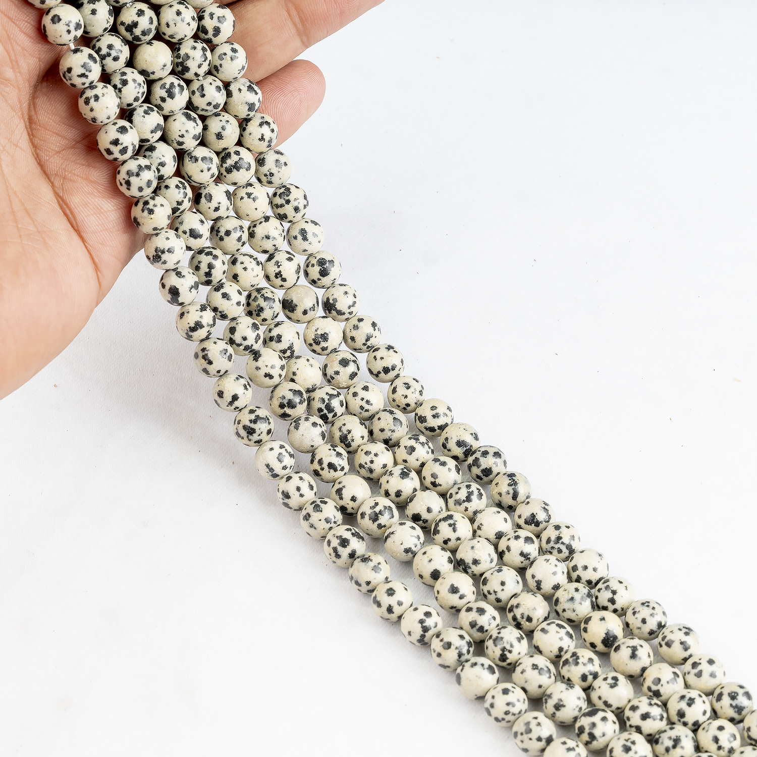 Dalmatian Jasper Beads, Natural Round Crystal Beads 4mm to 12mm  DestGlow