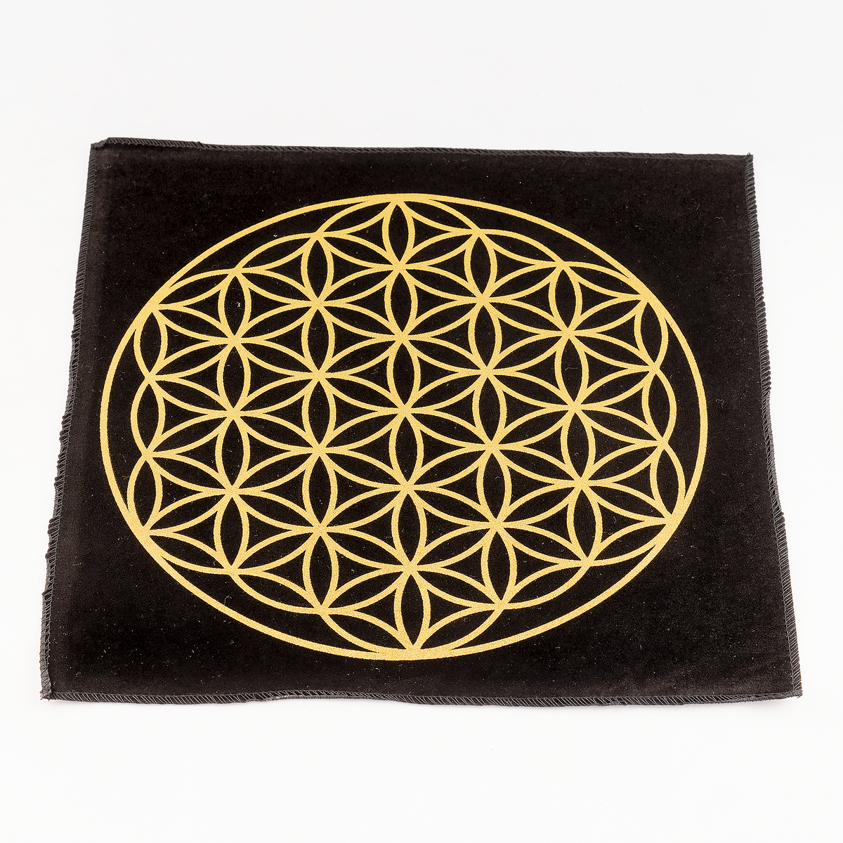 12-Inch Black Velvet Tree of Life Crystal Grid Cloth