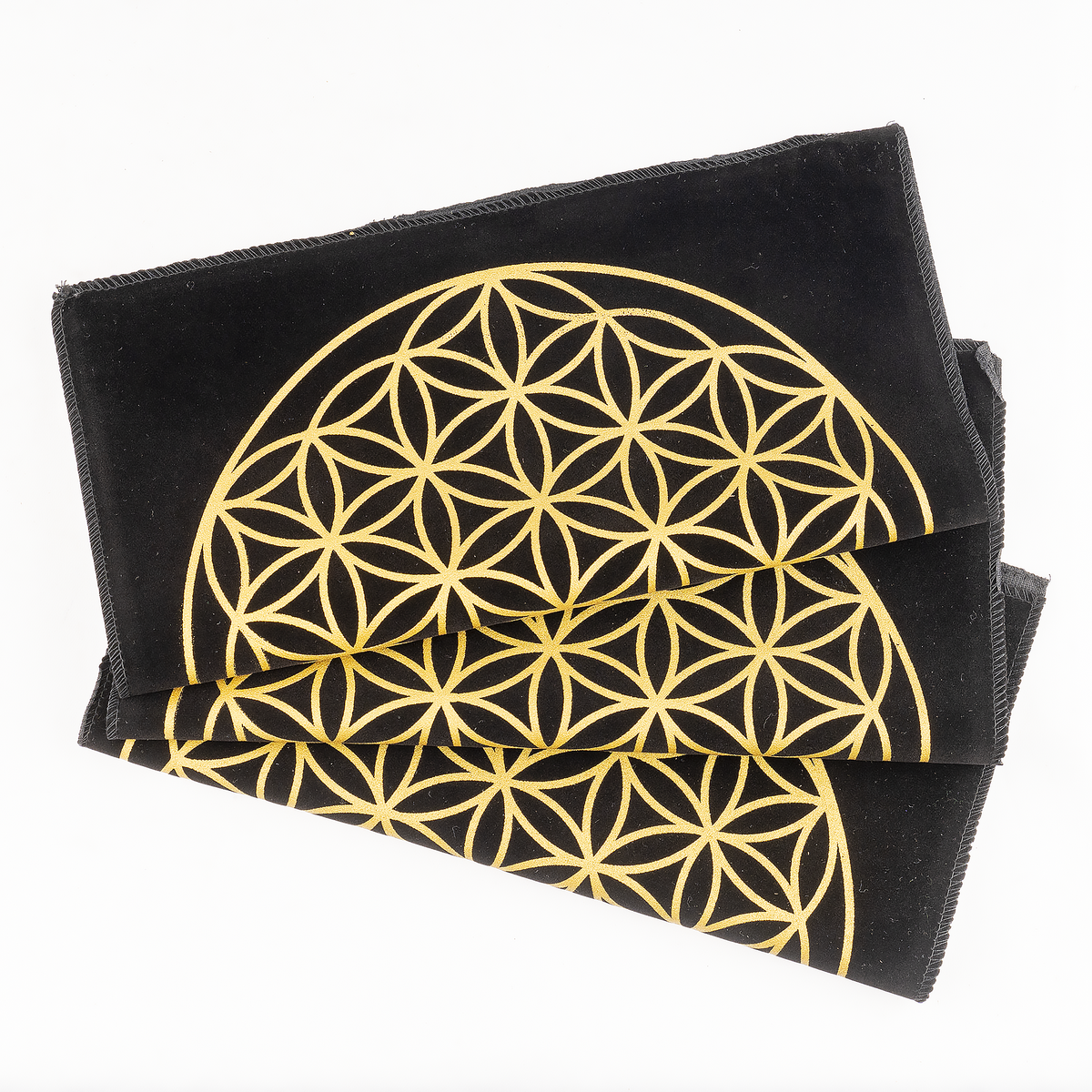 12-Inch Black Velvet Tree of Life Crystal Grid Cloth