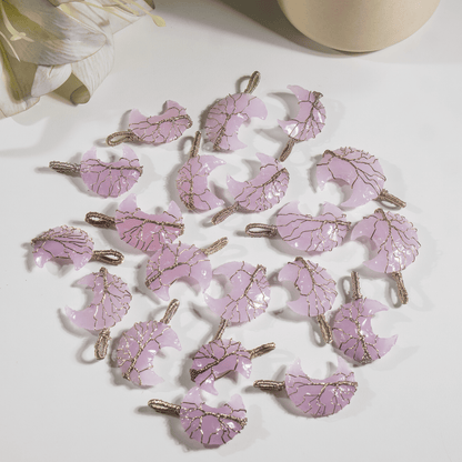 Rose Quartz Moon Silver Wire Wrapped Pendant, Crystal Moon Pendant  DestGlow