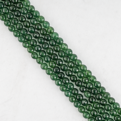 Green Jade Faceted Beads, Crystal Beads for Jewelry