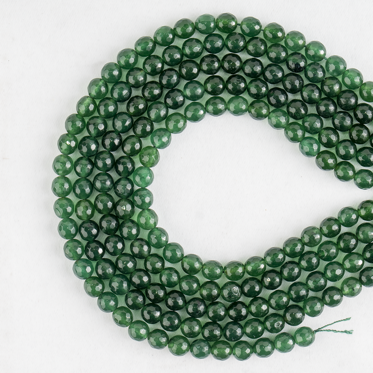 Green Jade Faceted Beads, Crystal Beads for Jewelry