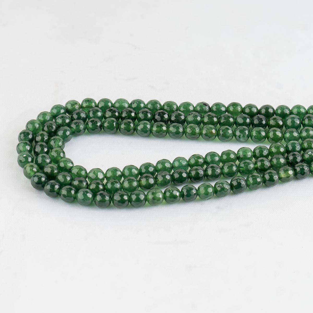 Green Jade Faceted Beads, Crystal Beads for Jewelry