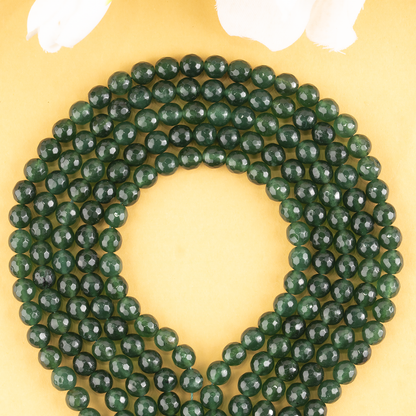 Green Jade Faceted Beads, Crystal Beads for Jewelry
