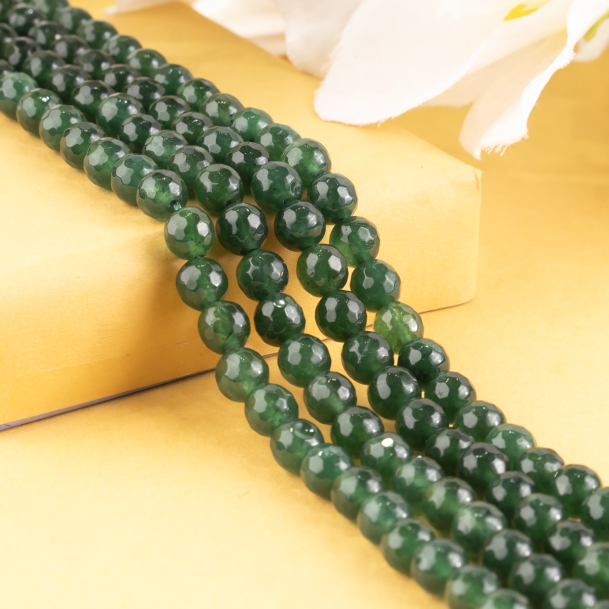 Green Jade Faceted Beads, Crystal Beads for Jewelry  DestGlow