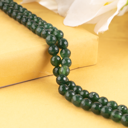 Green Jade Faceted Beads, Crystal Beads for Jewelry