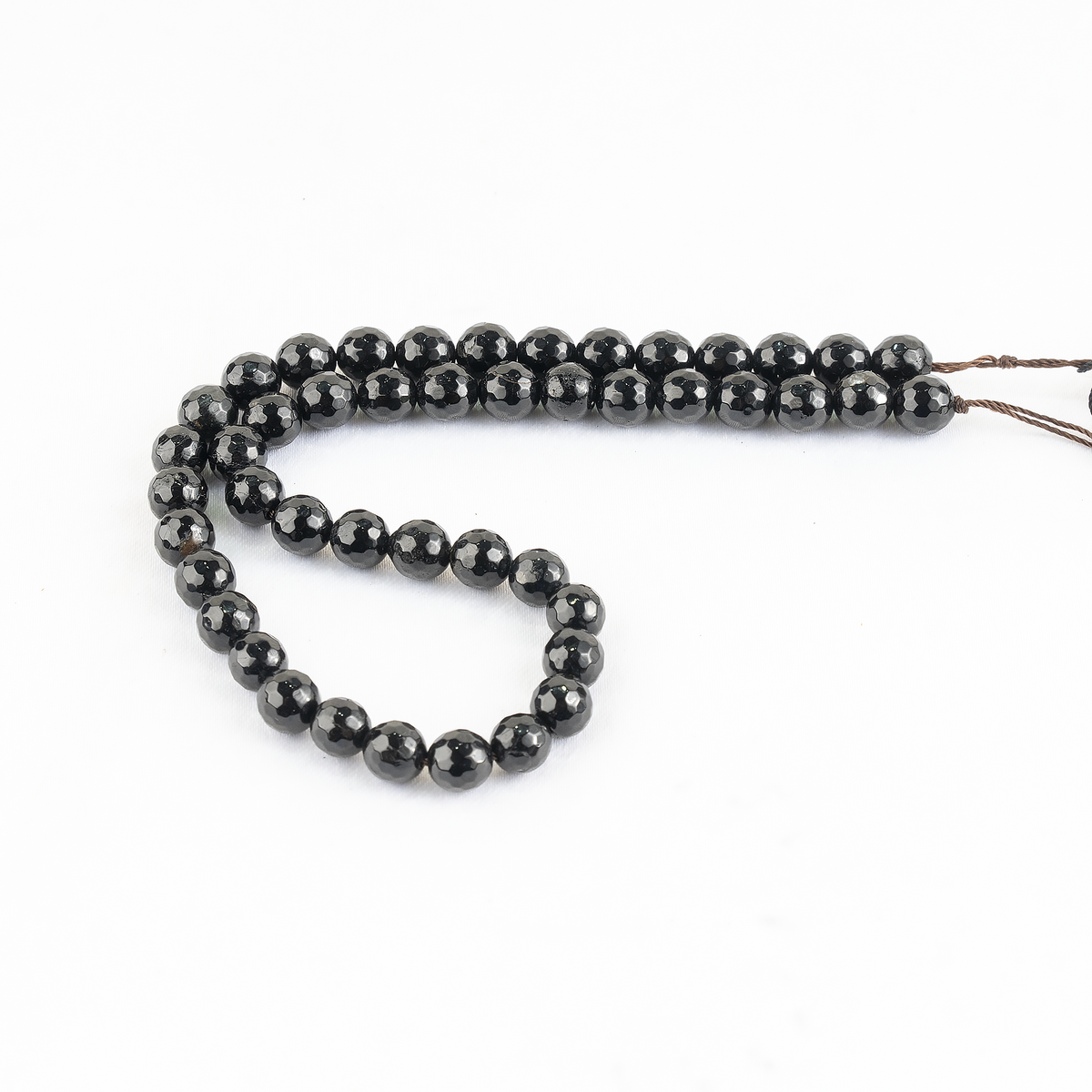 Black Tourmaline Faceted Beads, Crystal Beads for Jewelry.