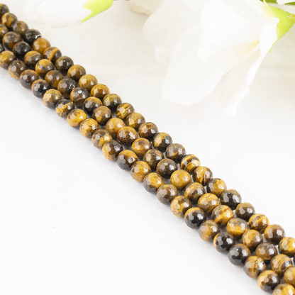 Tiger eye Faceted Beads, Crystal Beads for Jewelry.  DestGlow