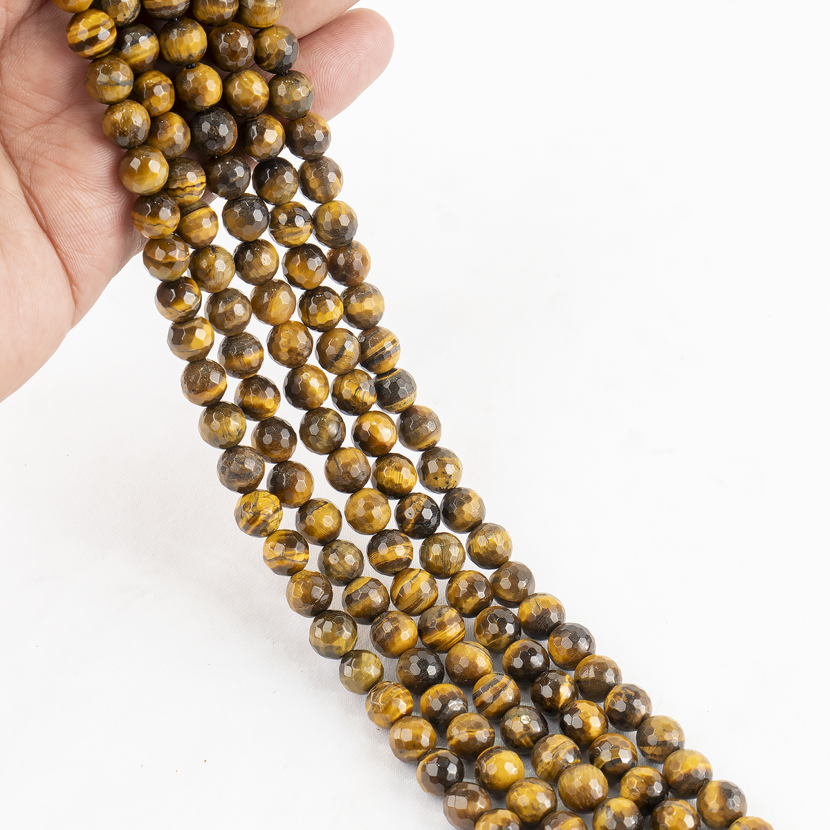 Tiger eye Faceted Beads, Crystal Beads for Jewelry.  DestGlow