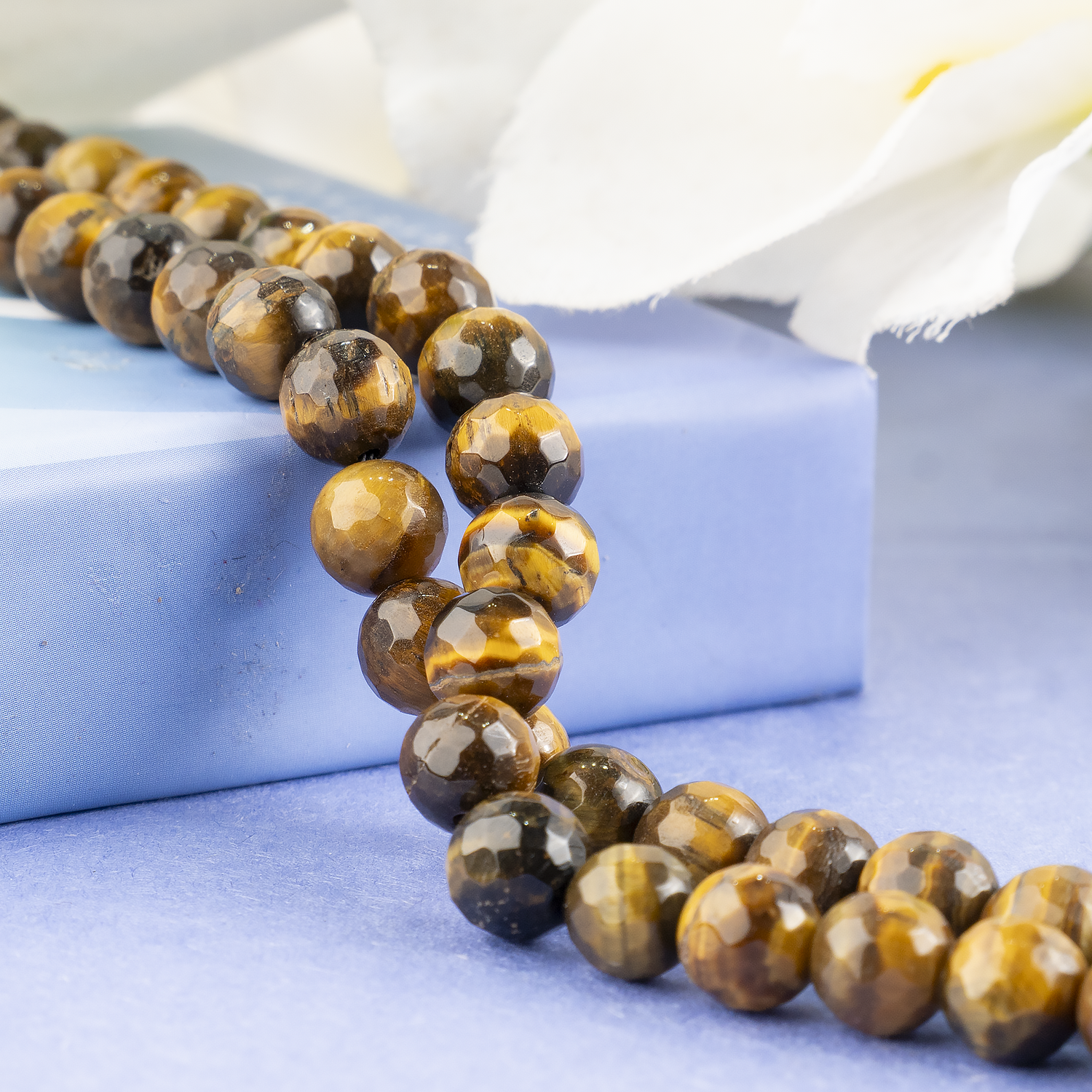 Tiger eye Faceted Beads, Crystal Beads for Jewelry.  DestGlow