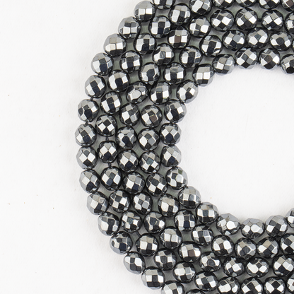 Hematite Faceted Beads, Crystal Beads for Jewelry.  DestGlow