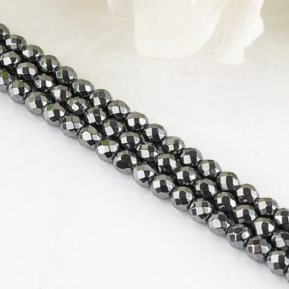 Hematite Faceted Beads, Crystal Beads for Jewelry.  DestGlow