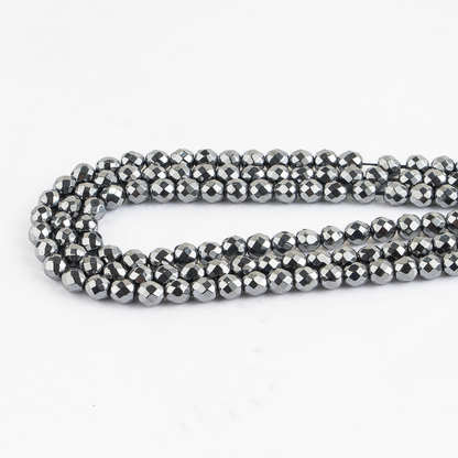 Hematite Faceted Beads, Crystal Beads for Jewelry.  DestGlow