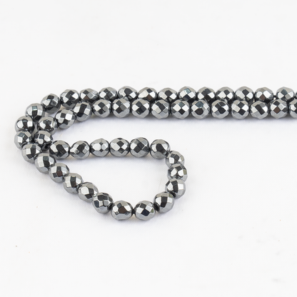 Hematite Faceted Beads, Crystal Beads for Jewelry.  DestGlow