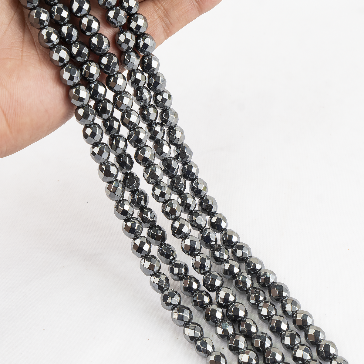 Hematite Faceted Beads, Crystal Beads for Jewelry.  DestGlow
