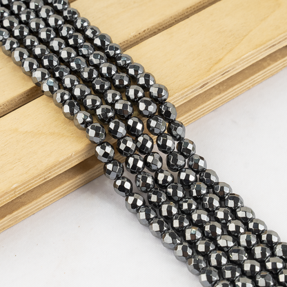 Hematite Faceted Beads, Crystal Beads for Jewelry.  DestGlow