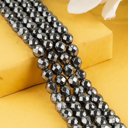 Hematite Faceted Beads, Crystal Beads for Jewelry.  DestGlow