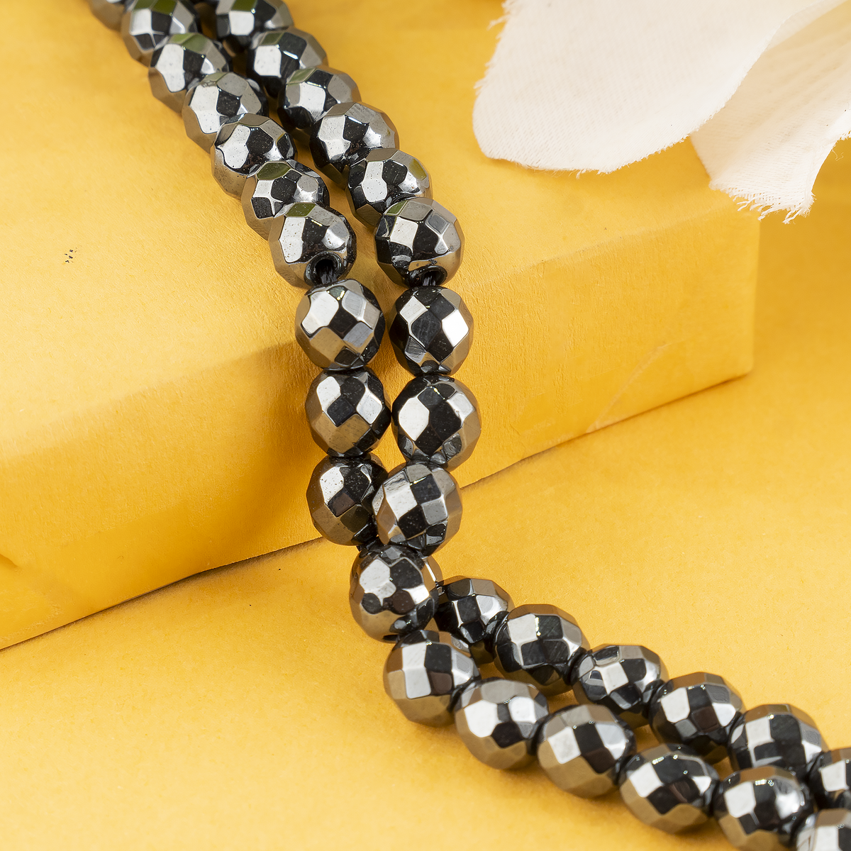 Hematite Faceted Beads, Crystal Beads for Jewelry.  DestGlow