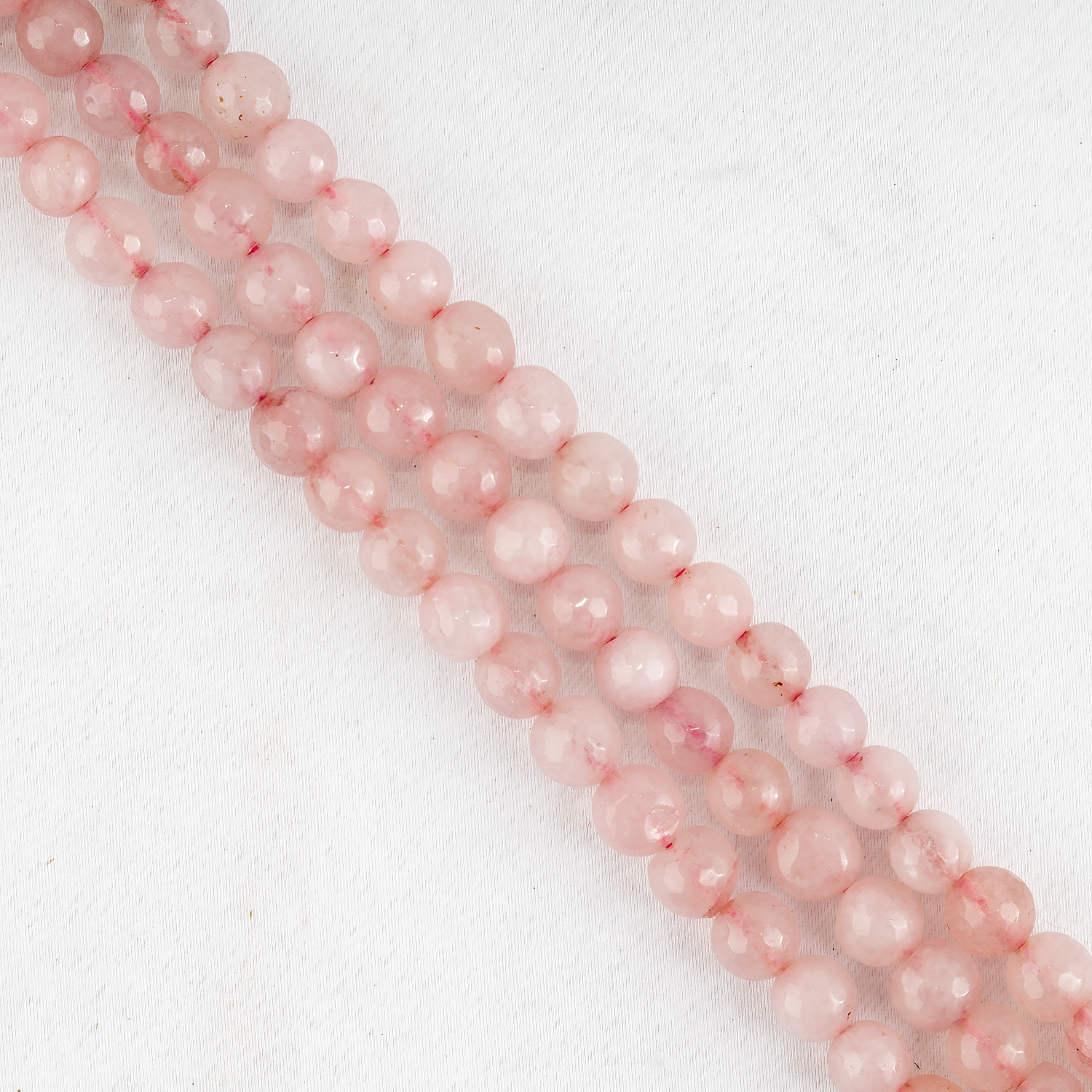 Rose Quartz Faceted Beads, Crystal Beads for Jewelry.  DestGlow