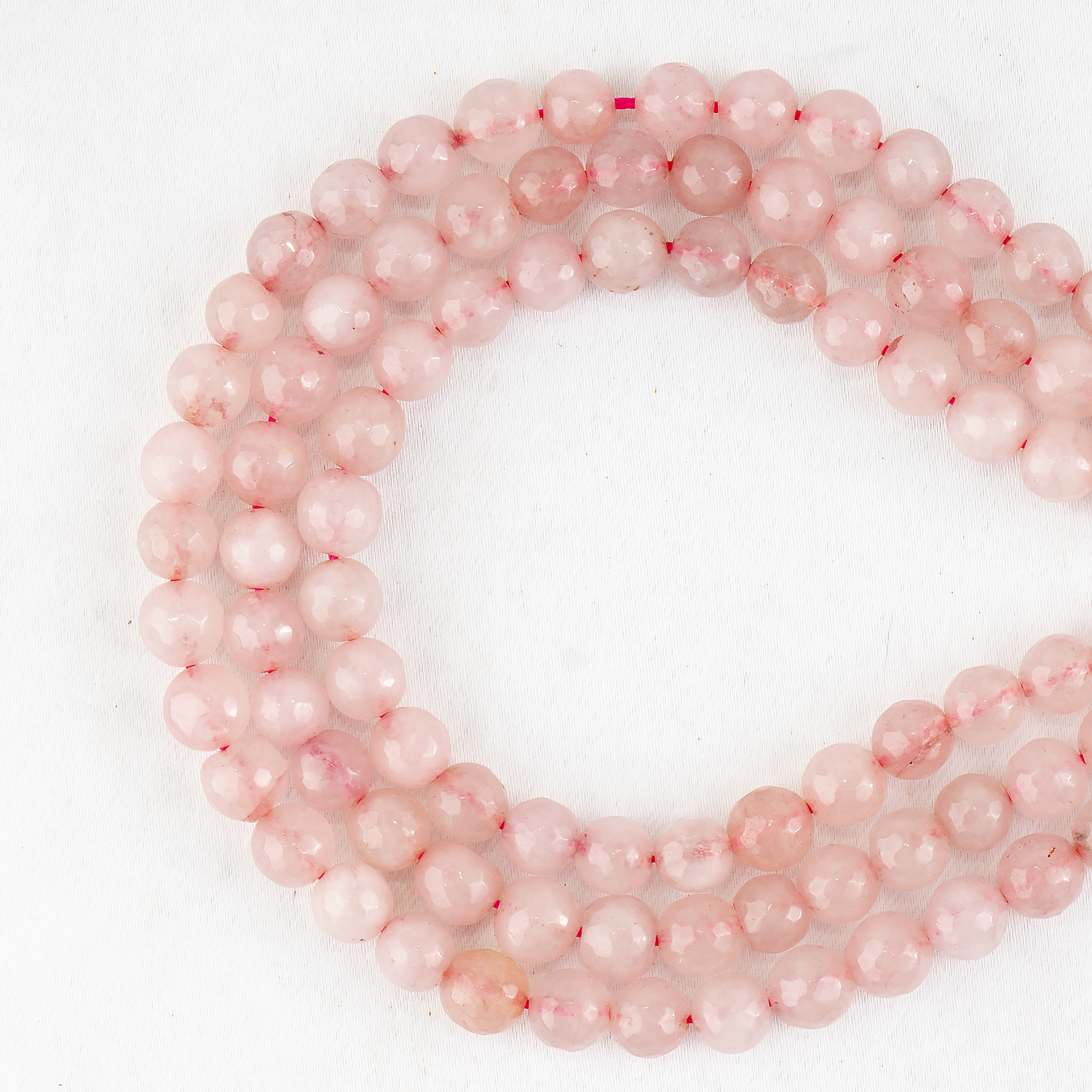 Rose Quartz Faceted Beads, Crystal Beads for Jewelry.  DestGlow