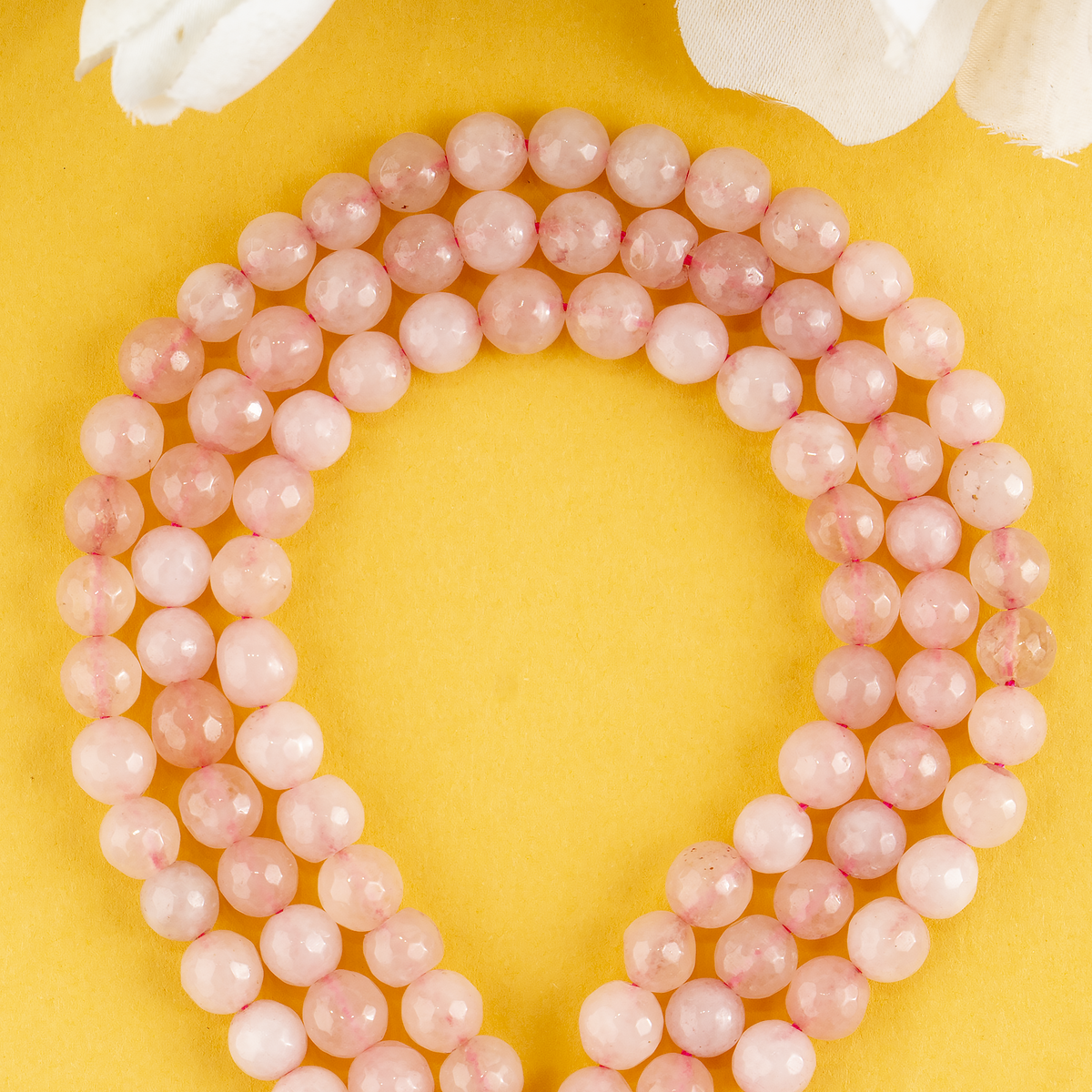 Rose Quartz Faceted Beads, Crystal Beads for Jewelry.  DestGlow