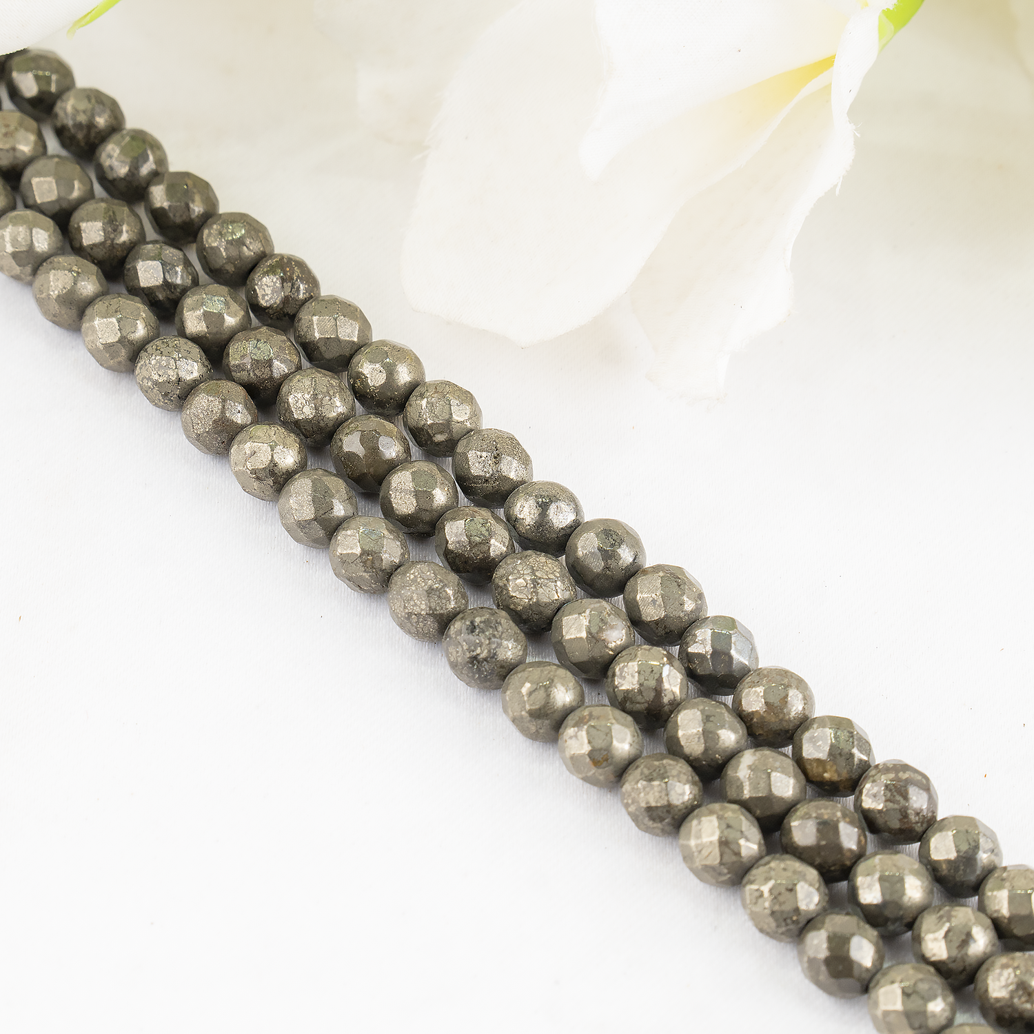 Pyrite Faceted Beads, Crystal Beads for Jewelry.  DestGlow