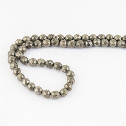Pyrite Faceted Beads, Crystal Beads for Jewelry.  DestGlow