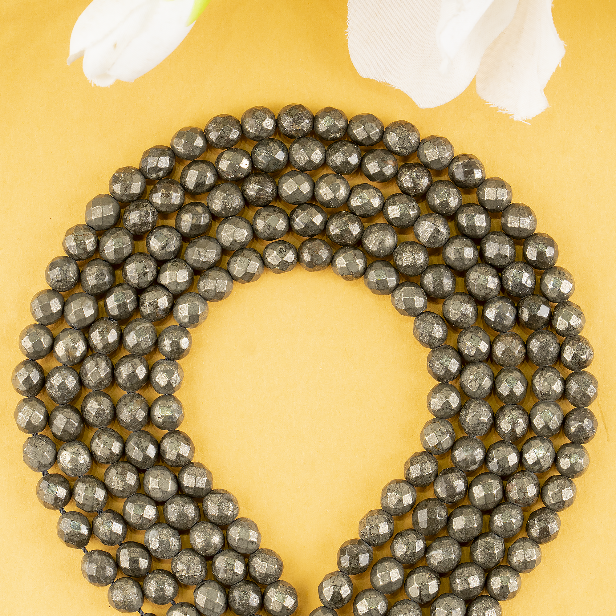 Pyrite Faceted Beads, Crystal Beads for Jewelry.  DestGlow