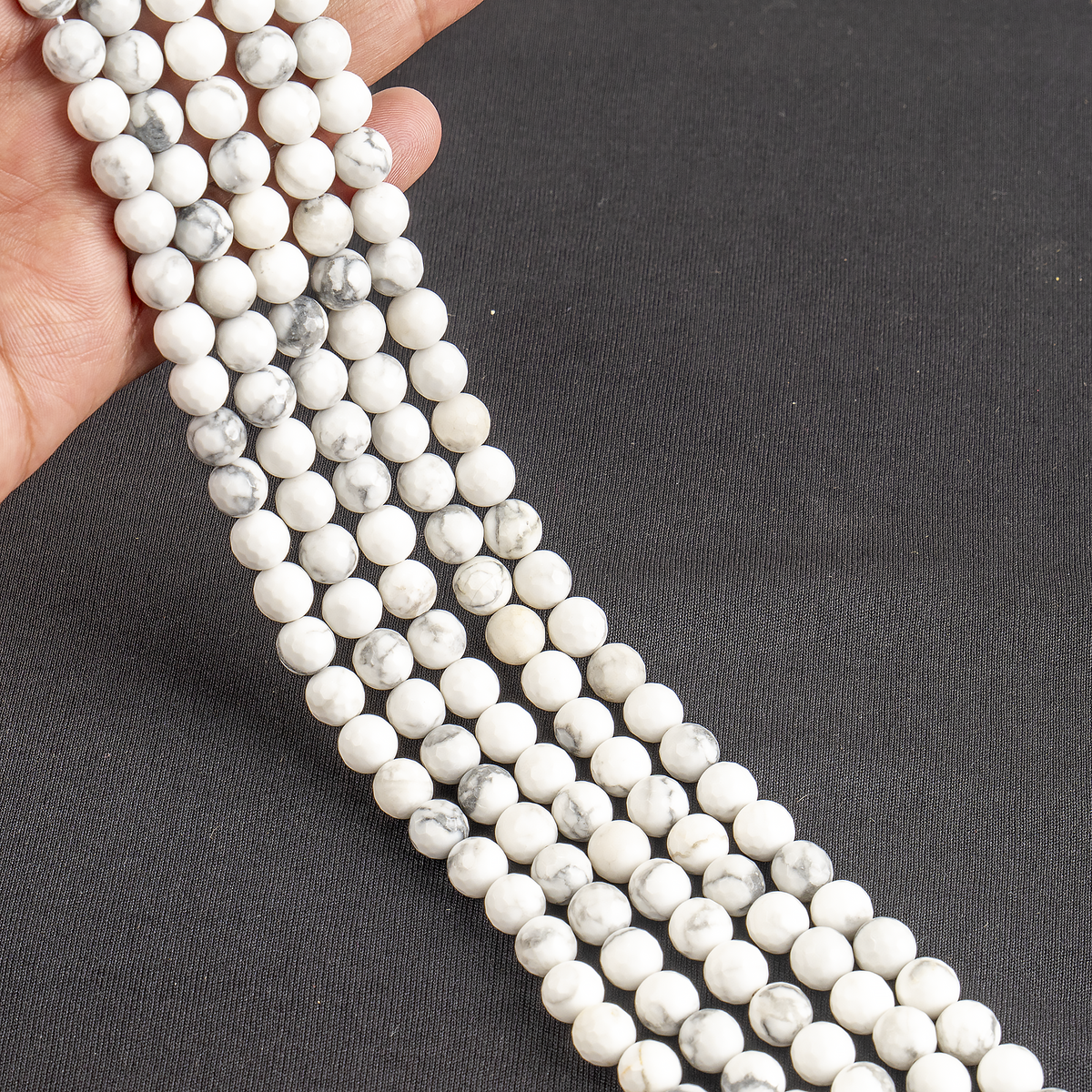 Howlite Faceted Beads, Crystal Beads for Jewelry  DestGlow