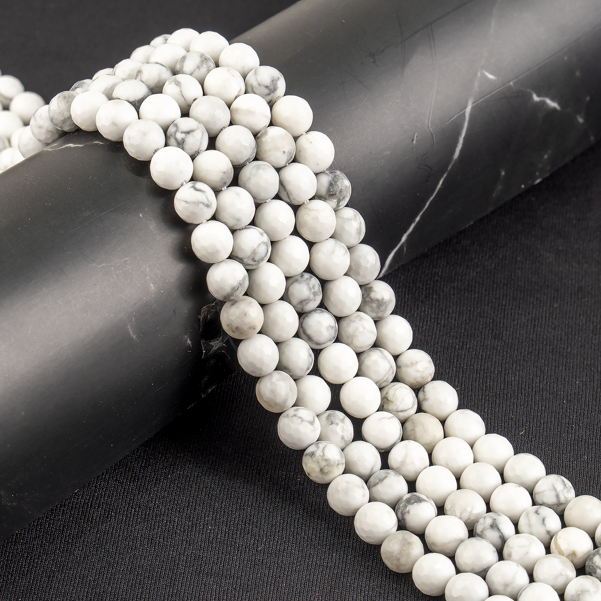 Howlite Faceted Beads, Crystal Beads for Jewelry  DestGlow