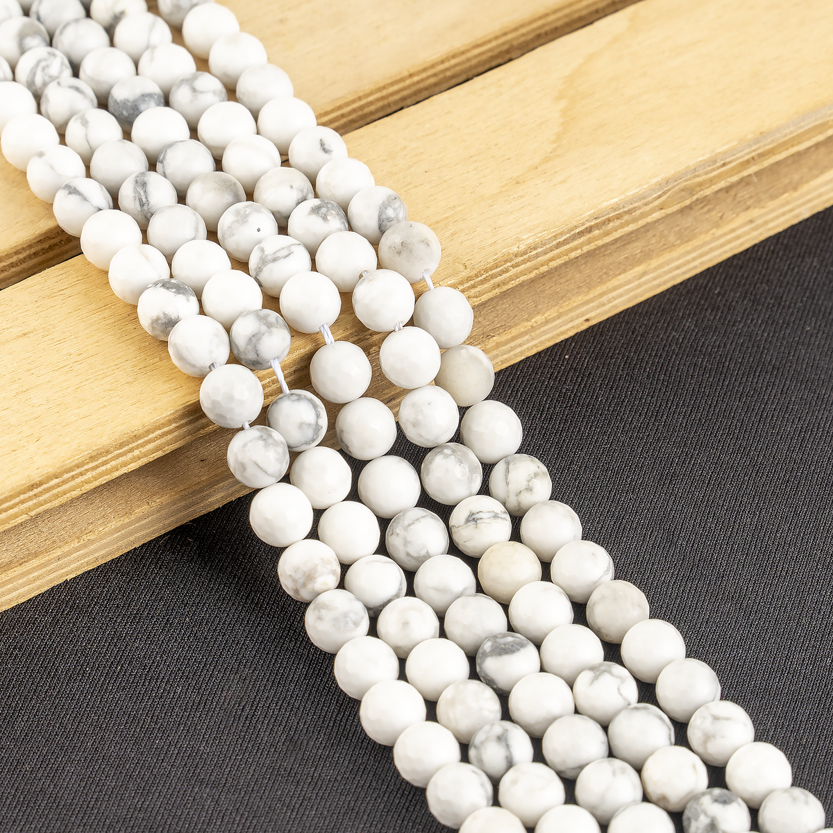 Howlite Faceted Beads, Crystal Beads for Jewelry  DestGlow