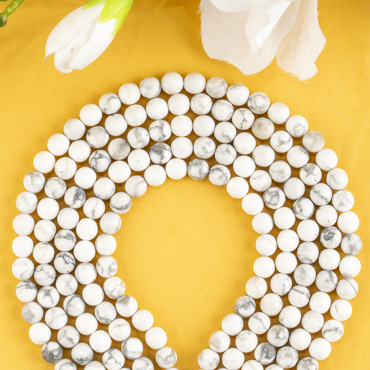 Howlite Faceted Beads, Crystal Beads for Jewelry  DestGlow