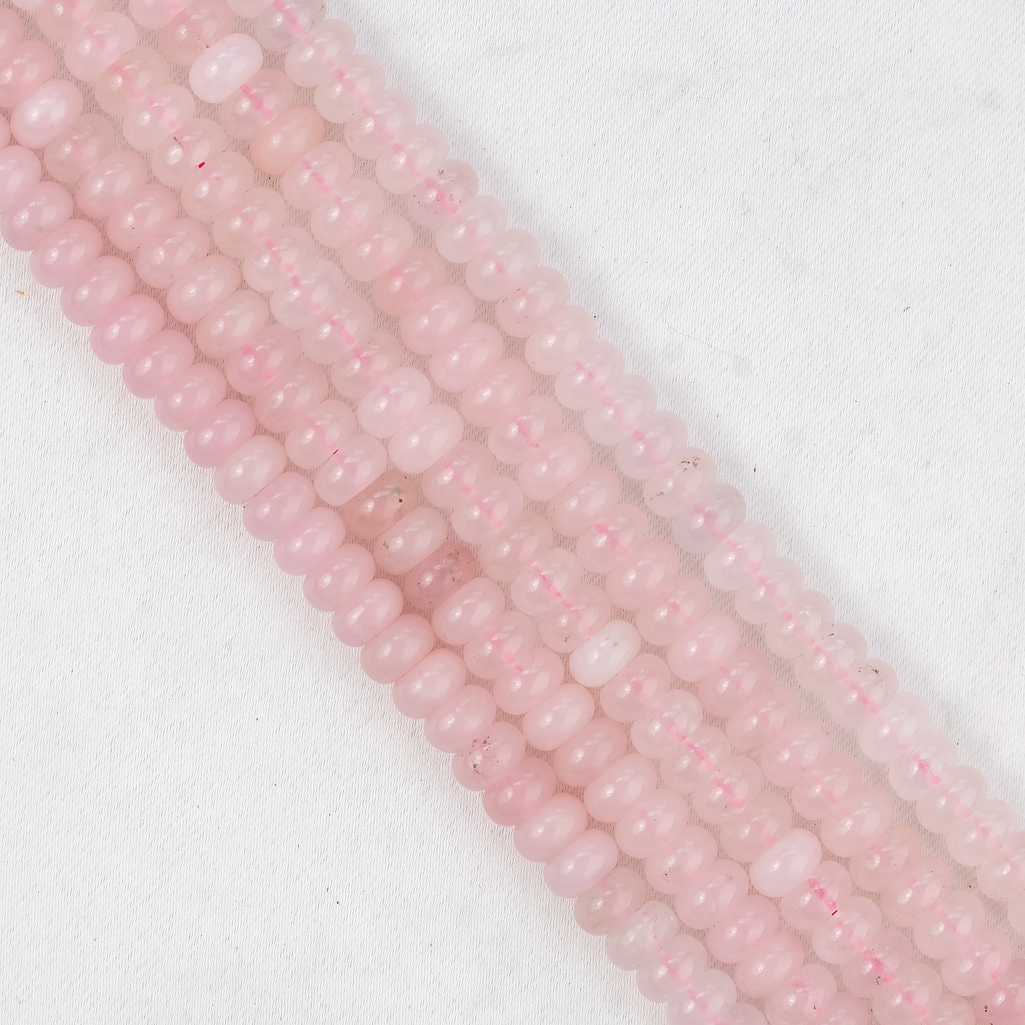 Rondelle Beads | Rose Quartz | Crystal Beads for Jewelry  DestGlow