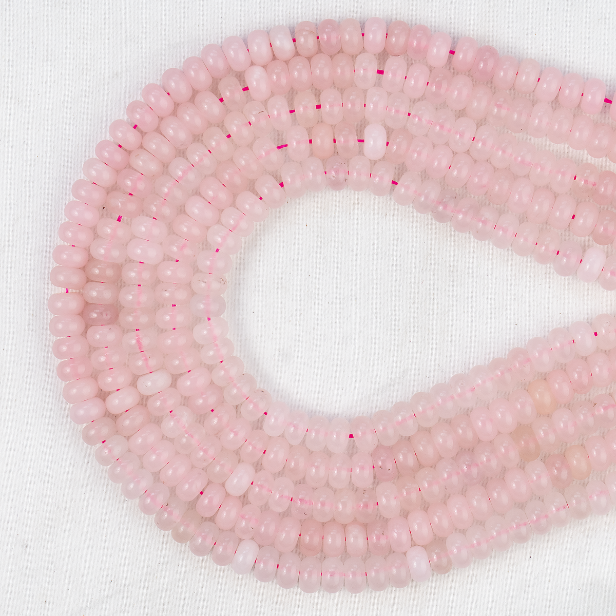 Rondelle Beads | Rose Quartz | Crystal Beads for Jewelry  DestGlow