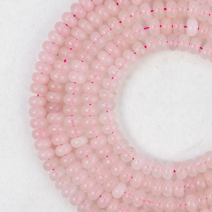 Rondelle Beads | Rose Quartz | Crystal Beads for Jewelry  DestGlow