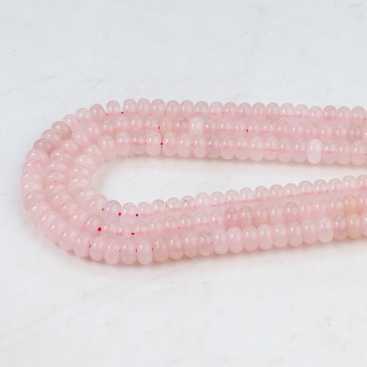 Rondelle Beads | Rose Quartz | Crystal Beads for Jewelry  DestGlow