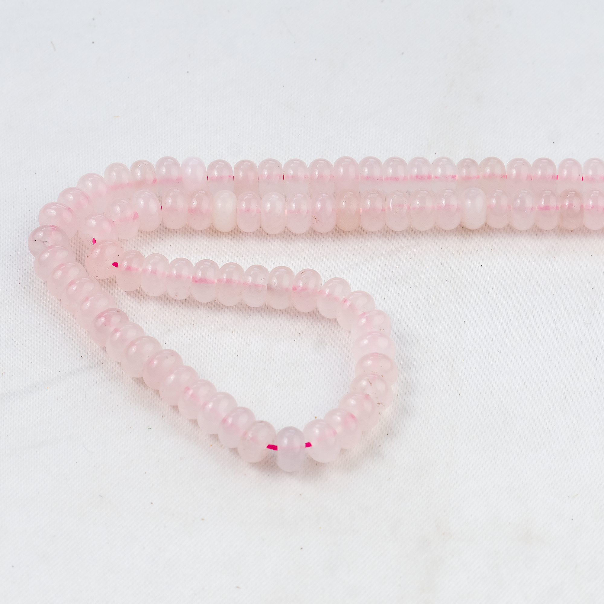 Rondelle Beads | Rose Quartz | Crystal Beads for Jewelry  DestGlow