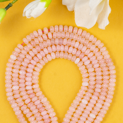 Rondelle Beads | Rose Quartz | Crystal Beads for Jewelry  DestGlow