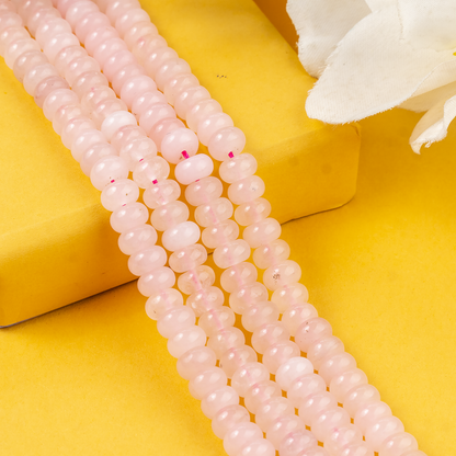 Rondelle Beads | Rose Quartz | Crystal Beads for Jewelry  DestGlow