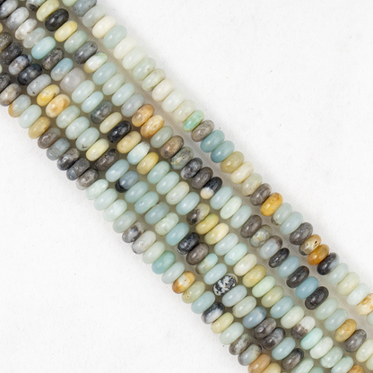 Multi Amazonite Rondelle Beads, Crystal Beads for Jewelry.  DestGlow
